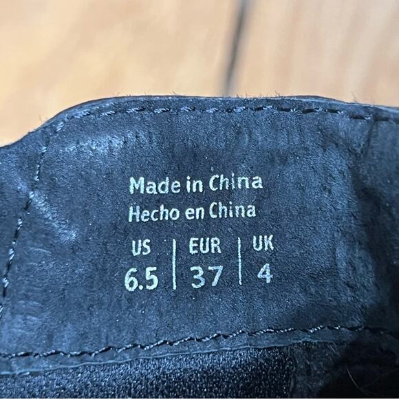 Aldo Gillum Black Leather Zip-Up Heeled Platform Ankle Boots Booties Womens 6.5 - Picture 13 of 13